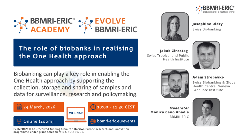 The leaflet of the Webinar: The role of biobanks in realising the One Health approach