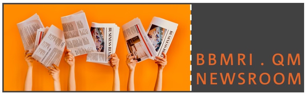 newsroom banner showing hands holding up newspapers